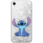 ERT GROUP Coque de téléphone Portable pour Apple Iphone XR Original et sous Licence Officielle Disney Motif Stitch 006 adapté à la Forme du téléphone Portable, avec Effet de débordement de Paillettes