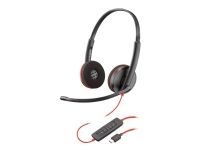 Poly Blackwire C3220 - 3200 Series - headset - på örat - kabelansluten - USB-C - ljudisolerande