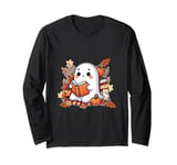 Cute Ghost Reading Club Book Lovers Halloween Men Women Kids Long Sleeve T-Shirt