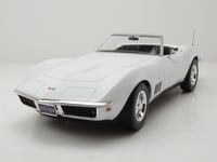 Chevrolet Corvette C3 Convertible 1969 Modèle de Voiture Blanc 1:18 Norev