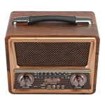 110/220V Adjustable FM/AM/SW Radio Portable Wooden Wireless BT Speaker Recharge