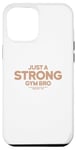 Coque pour iPhone 12 Pro Max Just a Strong Gym Bro Entraînement de fitness pour homme Beige