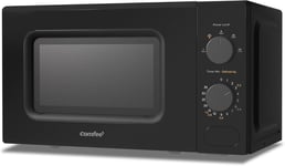 COMFEE' 700W 20L Black Microwave Oven With Compact Design, 5 Cooking Power Leve