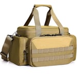 OneTigris Range Bag Sac tactique de police pour chasse, tir, pêche, randonnée, extérieur, marron coyote