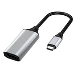 Metal Grey Câble compatible USB C vers HDMI Convertisseur USB C vers HD-MI HD 4K USB 3.1 Adaptateur câble HDMI pour MacPleDnomebook Samsung Xiaomi ""Nipseyteko