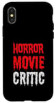 Coque pour iPhone X/XS Critique de film d'horreur - Amateur de films d'horreur drôle