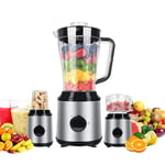 Blenders Mixers Food Processors, 3 in 1 Multi Blender Smoothie Maker 350W Powerful Mixer Blender Chopper Grinder for Smoothie, Juicer, Ice, Spices, Portable Cups