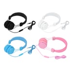 3.5mm Wired Headset With Mic Stereo Foldable Adjustable Headband Inline Cont SDS