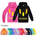 Barn Messi Print Casual Hoodie Pojkar Hooded Top Jumper Sweatshirt Present 2-14y Z X Sky Blue Sky Blue 110CM 3-4Y