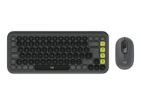 Logitech POP Icon Combo - Ensemble clavier et souris - sans fil - Bluetooth LE - QWERTY - International US - graphite, vert