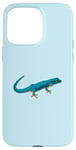 Coque pour iPhone 15 Pro Max Dessin - Gecko bleu électrique