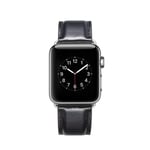 Premium Läderarmband Apple Watch 45mm Series 8 Svart