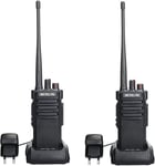 Rt29 Talkie Walkie Longue Portee,Professionnels Talkie Walkie Radio Avec 3200 Mah,16 Canaux Ctcss/Dcs Vox,Rechargeable Radio Bidirectionnelle Pour Securite,Logistique(Noir,2Pcs)