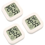 3 Pièces Mini Thermomètre Hygromètre Numérique Intérieur Humidité Température Affichage LCD Capteur Bluetooth Thermomètre Sans Fil pour Maison, Bureau, Hygromètre Numérique RUIOIU