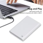 Silver 1TB 2.5in HDD External Case Type C USB3.1 Up To 10Gbps Ultra Slim Por Hot