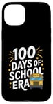 Coque pour iPhone 15 Plus 100 Days of School Era Graphique bus scolaire vintage