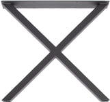X, Stel til sofabord, sort, H46x50x6 cm, jern