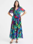 Scarlett & Jo Isabelle Multi Brush Print Maxi Dress, Multi