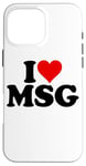 Coque pour iPhone 16 Pro Max I Love Heart MSG Mono Sodium GLUTAMATE SALT SUR Saveur craquelée