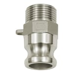 RIEGLER 108135-1116.20-ES Kamlok Connecteur de raccordement rapide avec AG, type F, ES 1.4401, R 2, 1 pièce