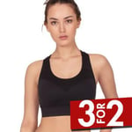 Pierre Robert BH Medium Support Sports Bra Svart polyamid Small Dame