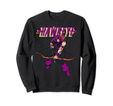 Marvel Hawkeye Vintage Bow and Arrow Portrait Logo Sweatshirt