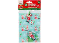 PMS Elves Behaving Badly Mini Paper Elf Treat Bags With Pegs and Tags Pack of 10 Christmas Gifts Sweets Party Bags