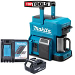 Makita DCM501 10.8V/18V CXT/LXT Coffee Maker With 1 x 5.0Ah Battery & Charger