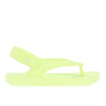 Fitflop Girls Girl's Fit Flop iQushion Ergonomic Back Strap Flip Flops in Yellow - Size UK 9 Kids