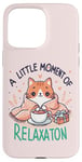 Coque pour iPhone 15 Pro Max idee cadeau citation drôle relaxation design chat kawaii