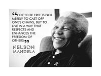 Wee Blue Coo Quote Be Free Mandela Nelson Motivation Wall Art Print