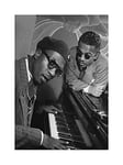 Wee Blue Coo Music Vintage Photo Jazz Legend Thelonious Monk Piano Wall Art Print