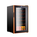 Aluminum Wine Cabinet with Digital Temperature Freestanding Refrigerator Glass Door Silent Design,Home/Bar