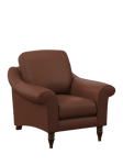 John Lewis Camber Leather Armchair, Dark Leg