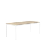 Muuto Base dining table Oak. white stand. plywood edge. 190x85cm