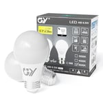 GY 2× Ampoule Detecteur de Mouvement et luminosité, 6.5W (Eq. 75W) 1050LM 6500K Blanc Froid, Ampoules LED E27 avec Capteur Crepusculaire, Fonctionnant Uniquement dans des Environnements Sombres