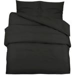 Ensemble de housse de couette Noir 155x220 cm Microfibre légère Vidaxl Noir