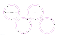 ELECTRIC HOB STOVE STICKERS NUMBERS DECALS BOTTOM facing zero 1-6  CLOCKWISE