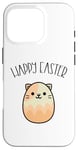 iPhone 16 Pro Funny Happy Easter Cat Egg Shaped Kawaii Otaku Anime Case