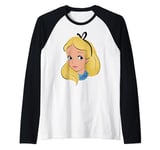 Disney Alice In Wonderland Alice Big Face Manche Raglan