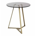 Table d'Appoint en Verre "Safia" 50cm Or