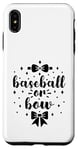 Coque pour iPhone XS Max Baseball or Bow Sexe Révéler Future Parent Papa Maman