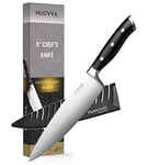 nuovva Kitchen Chef Knife Set – Sharp Kitchen Knife with Sheath – 8 inch Professional Cooks Knives – German High Carbon Stainless Steel Blade – Premium Cooking Knife Set