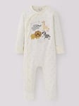 Mini V by Very Baby Unisex Born In 2025 Sleepsuit - White, White, Size Age(Months): 0-3 Months (14.5Lbs)