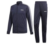 Adidas Men Mts 3-Stripes Track Suit - Legend Ink/Legend Ink/White, Large/Small