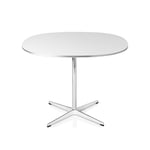 Fritz Hansen - A602 Supercirkulär, 75x75 cm, Laminat Vit, 4-grenad stjärnfot - Matbord - Arne Jacobsen,Piet Hein - Vit - Laminat/Metall