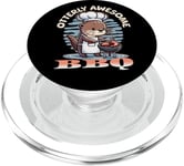 Barbecue Otterly Awesome Cook Chef Funny Otter Pun PopSockets PopGrip pour MagSafe