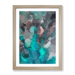 Exposure To The Elements Abstract Framed Print for Living Room Bedroom Home Office Décor, Wall Art Picture Ready to Hang, Oak A4 Frame (34 x 25 cm)