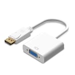 Câble adaptateur DP vers VGA,1080P DisplayPort mâle vers VGA femelle,convertisseur pour budgétaire DTV TV HDVD ordinateur portable - Type White #A