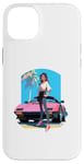 Coque pour iPhone 14 Plus Fille de style anime et manga devant une voiture de sport rose